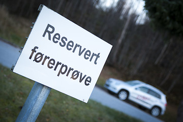 Image showing Reserved Driving Test