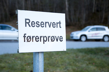 Image showing Reserved Driving Test