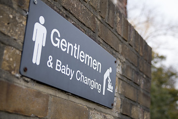 Image showing Gentlemen Toilet Sign