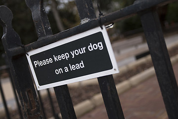 Image showing Keep Your Dog in a Lead