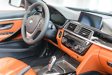 Image showing Interior of new flagship model BMW 7 Series full-size luxury sed