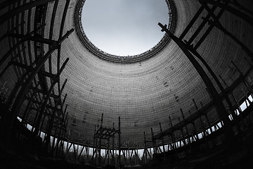 Image showing Cooling Tower of Reactor Number 5 In at Chernobyl Nuclear Power Plant, 2019