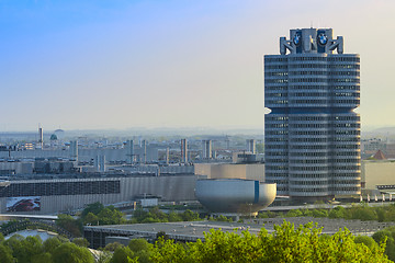 Image showing BMW Headquarters office tower and manufacturing plants