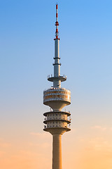 Image showing Olympic broadcast tower or Olympiaturm in the Olympic Park in Mu