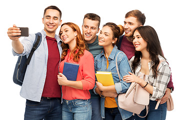 Image showing group of students taking selfie by smartphone