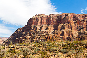 Image showing view of grand canyon cliffs and desert