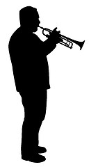 Image showing Man playing trumpet