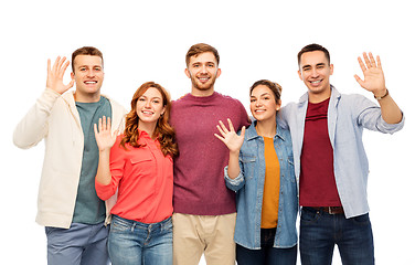 Image showing group of smiling friends