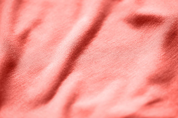 Image showing textile or fabric texture in living coral color