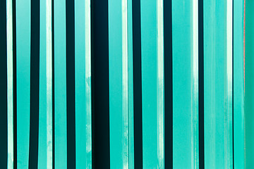 Image showing ribbed turquoise surface