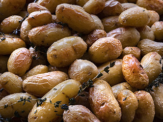 Image showing Roasted potatoes, close up