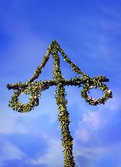 Image showing Maypole at midsummer festival