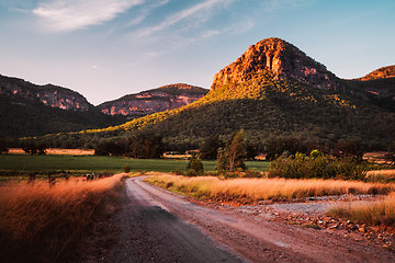 Image showing Late afternoon sun in the valley