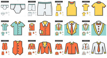 Image showing Clothes line icon set.