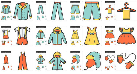 Image showing Clothes line icon set.