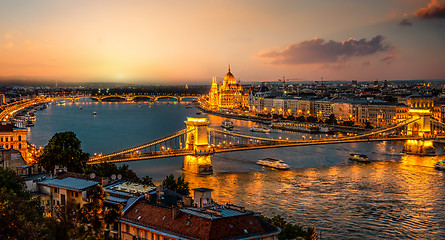 Image showing Budapest in evening