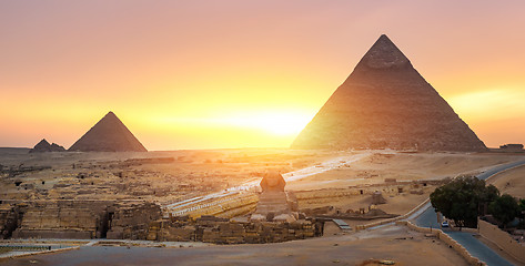 Image showing Sphinx in desert of Cairo