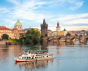 Image showing Touristic boat in Prague