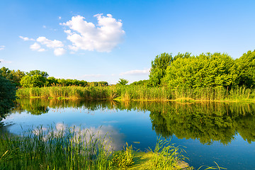 Image showing River at sunset