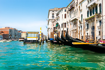 Image showing Vaporetto stop in Venice