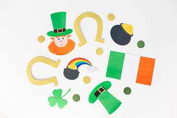 Image showing st patricks day decorations on white background