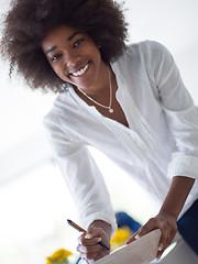 Image showing Portrait of black casual business woman