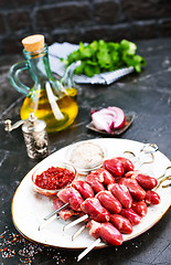 Image showing raw chicken hearts