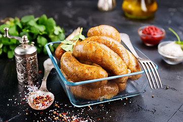 Image showing chicken sausages