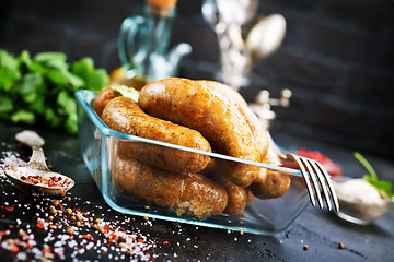 Image showing chicken sausages