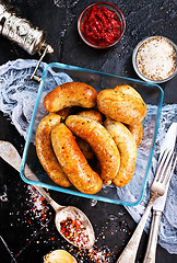 Image showing chicken sausages