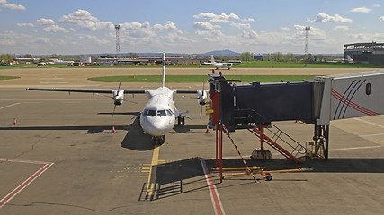 Image showing Turboprop Airplane Dock