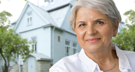 Image showing portrait of smiling senior woman