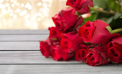 Image showing close up of red roses bunch