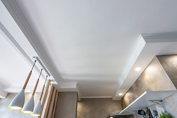 Image showing False ceiling in a small kitchen