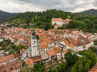 Image showing Medieval Castle in old town of Skofja Loka, Slovenia