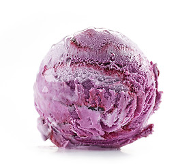 Image showing blueberry ice cream on white background