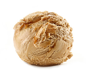 Image showing caramel ice cream on white background