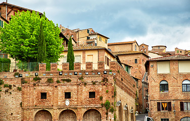 Image showing panoramic view of historic city Siena, Italy