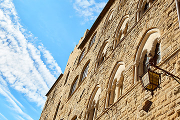 Image showing old wall of ancient italian city  Volterra