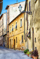 Image showing Beautiful narrow street of Volterra