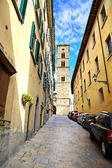 Image showing Beautiful narrow street of Volterra