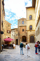 Image showing Street view of Volterra city, Italy