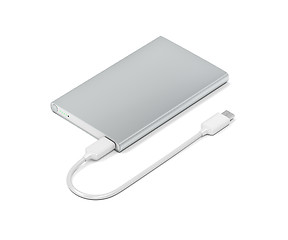 Image showing Silver power bank