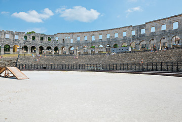 Image showing PULA, CROATIA - JULY 3, 2016: Inside of The Pula Arena