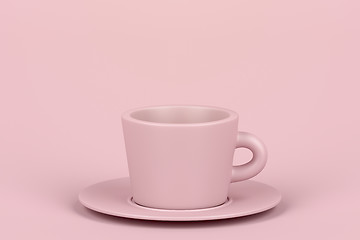 Image showing Pink coffee cup