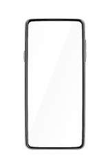 Image showing Front view of smartphone with blank display