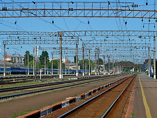 Image showing Infrastructure of railway station of Khmelnytskyi, Ukraine