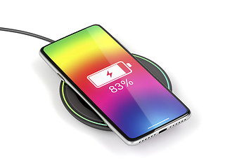 Image showing Wireless charging of smartphone
