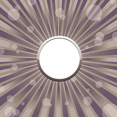 Image showing Circle frame template with sun baubles and blank place for text