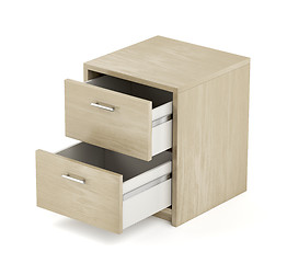Image showing Wooden nightstand on white background
